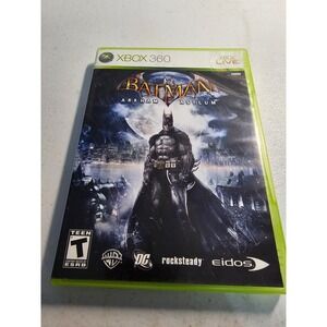 Batman Arkham Asylum Xbox 360 Game Disc Case‎ Complete T Rated ESRB